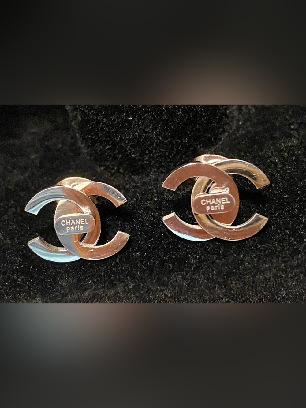 Fashion Jewelry Silver Plated interlocking Luxury logo stud earrings